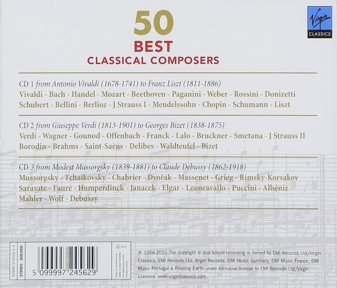VARIOUS - 50 BEST CLASSICAL COMPOSERS