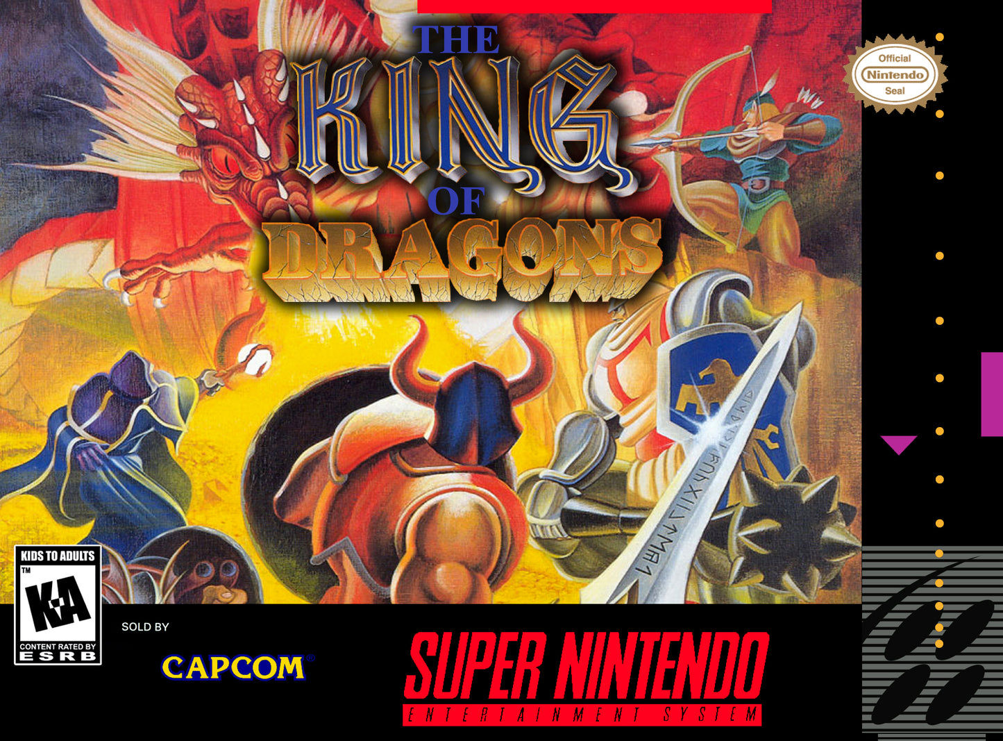 KING OF DRAGONS - SNES (W/BOX & MANUAL)