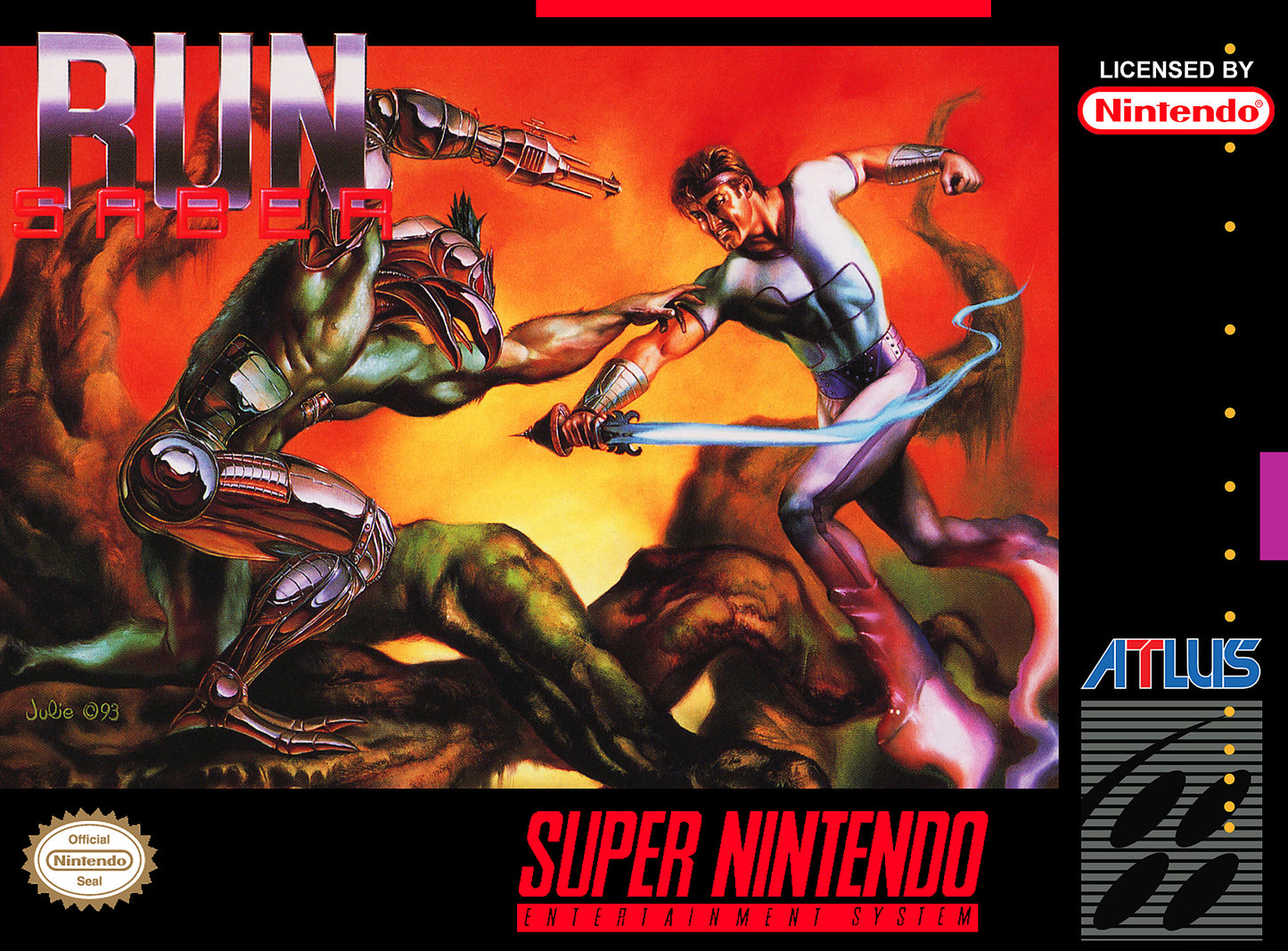 RUN SABER - SNES (W/BOX)