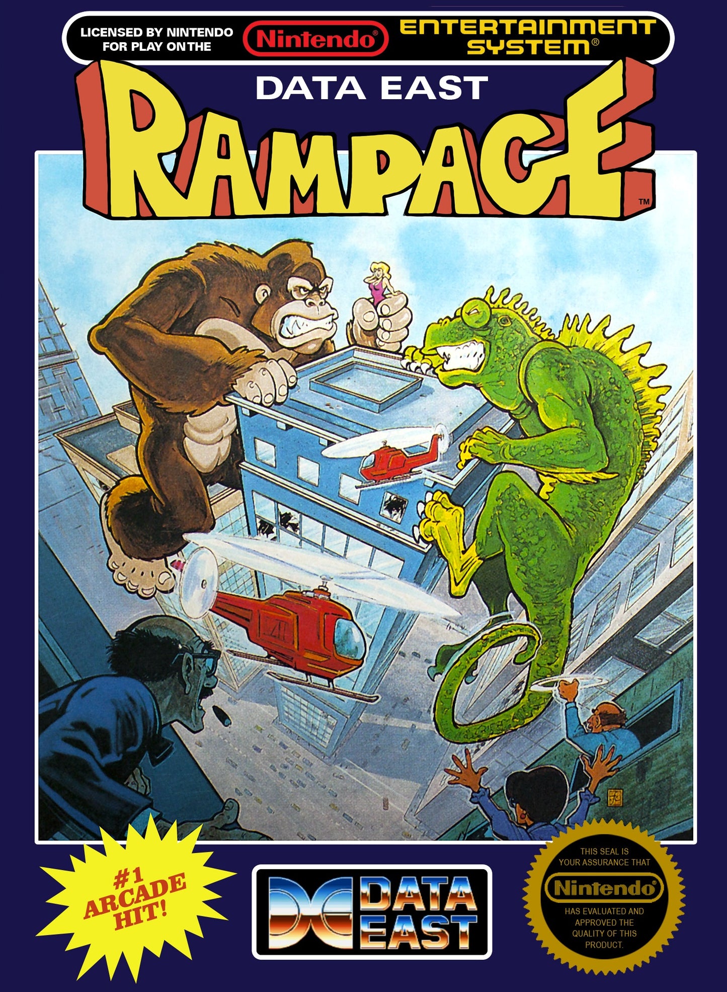 RAMPAGE - NES (W/BOX & MANUAL)