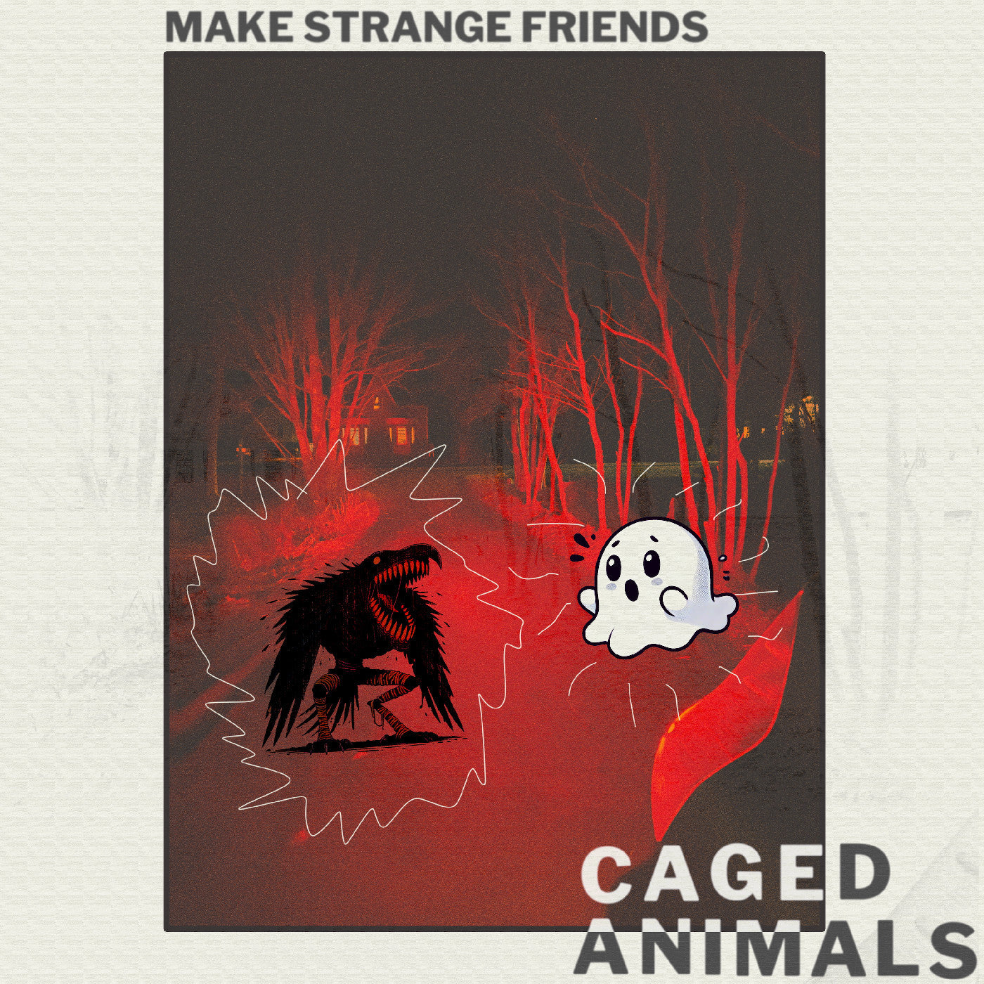 CAGED ANIMALS - MAKE STRANGE FRIENDS (TRANSLUCENT RUBY VINYL)