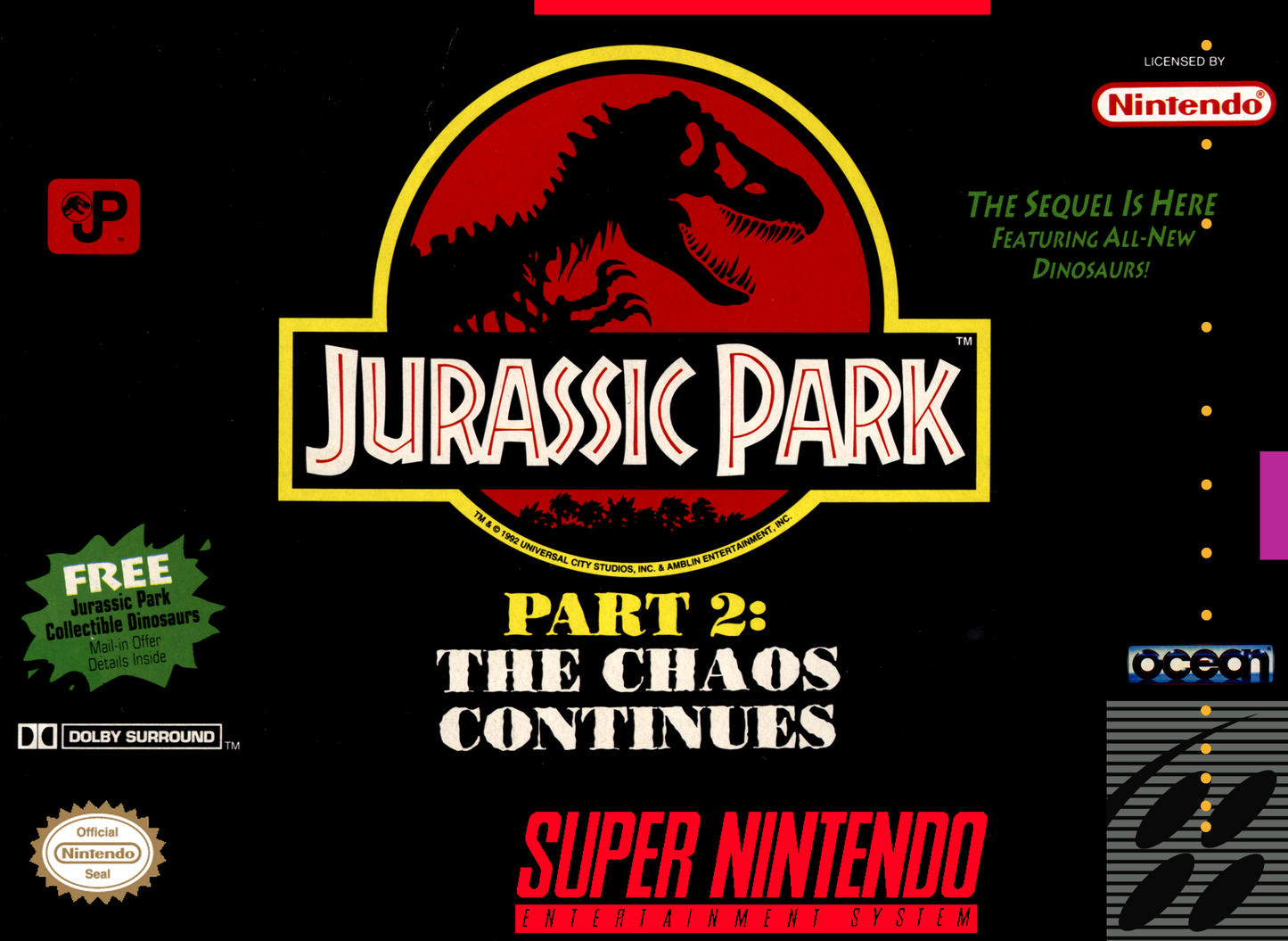 JURASSIC PARK 2: THE CHAOS CONTINUES - SNES