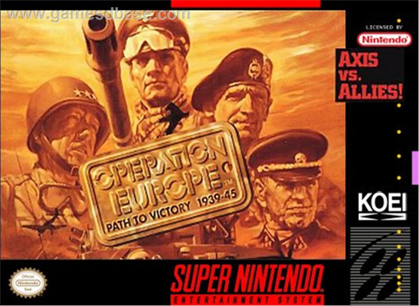 OPERATION EUROPE: PATH TO VICTORY 1939-4 - SNES