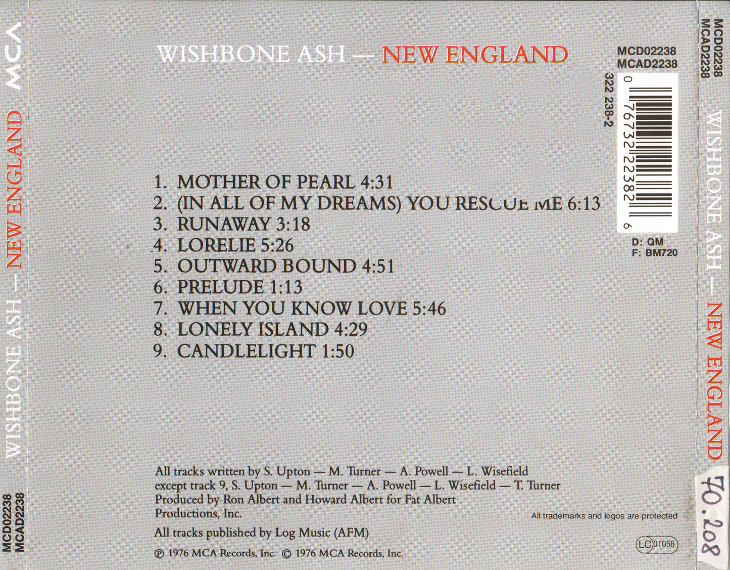 WISHBONE ASH - NEW ENGLAND