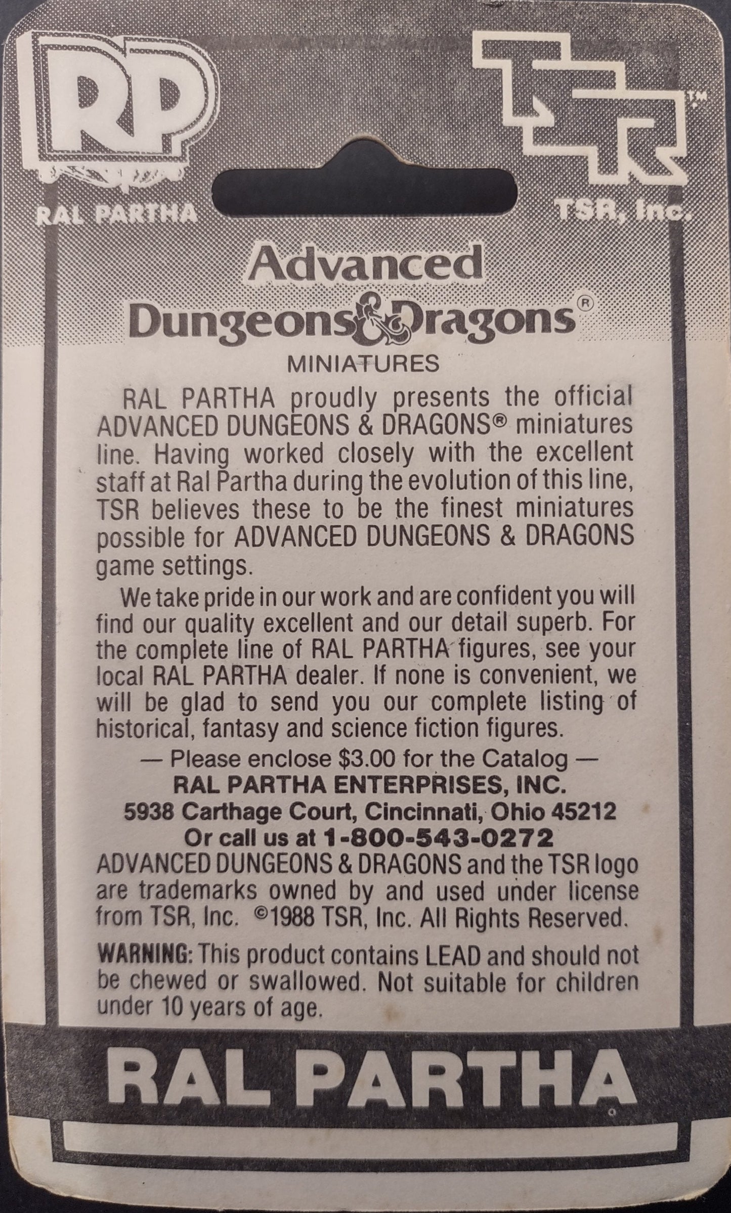 ADVANCED DUNGEONS & DRAGONS: UNICORN #11-424 - RAL PARTHA-1988