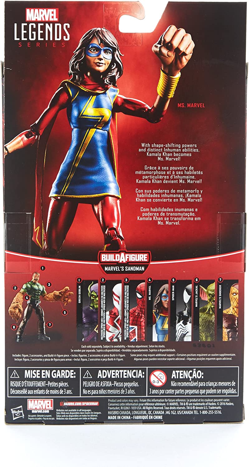 MS. MARVEL - LEGENDS SERIES-BUILD A-SANDMAN