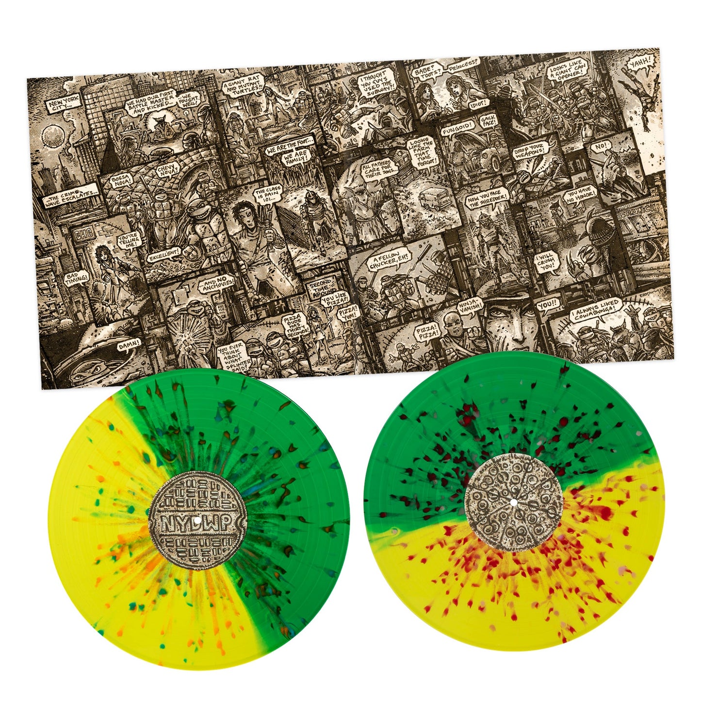 John Du Prez - Teenage Mutant Ninja Turtles (1990s) OST (Green/Yellow Turtle Mask Splatter Vinyl)