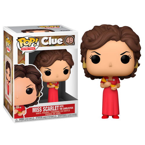 CLUE: MISS SCARLET WITH THE CANDLESTICK - FUNKO POP!