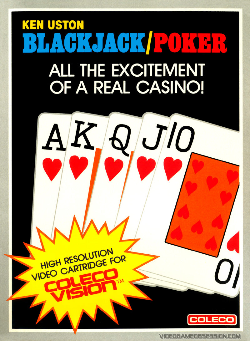 KEN USTON BLACKJACK/POKER  - COLECO
