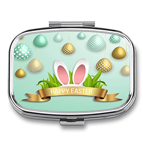 DAILY PILL BOX ORGANIZER EASTER BUNNY EAR EGG DECORATIVE PILL BOX WITH GIFT BOX-FASHIONABLE MEDICINE