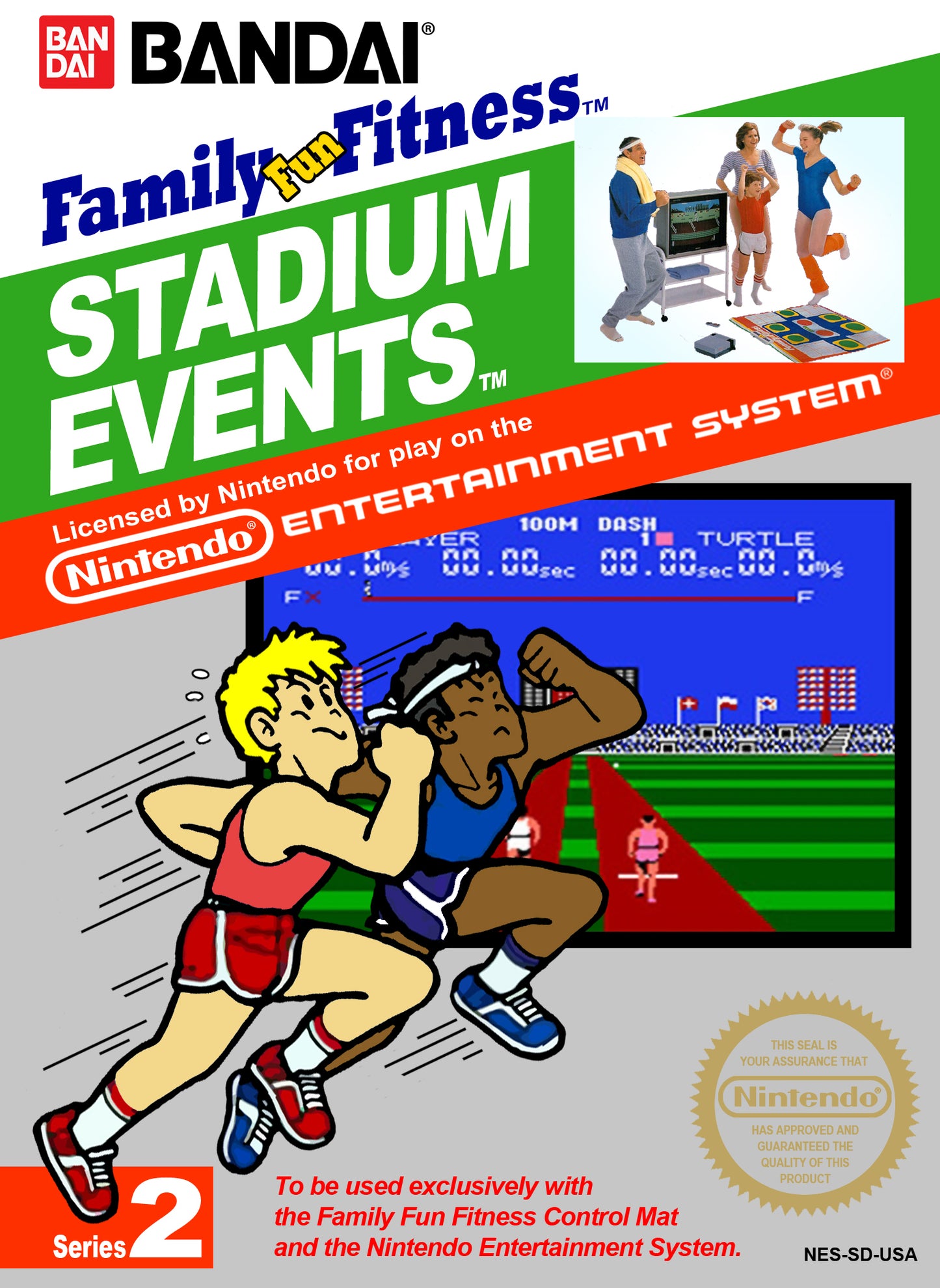 FAMILY FUN FITNESS STADIUM EVENTS  - NES (W/BOX)
