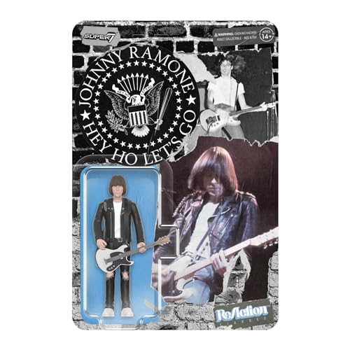 RAMONES: JOEY RAMONE (WHITE SHIRT) - SUPER 7-REACTION-3.75"