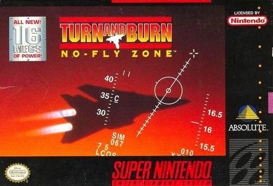 TURN & BURN: NO FLY ZONE  - SNES (W/BOX & MANUAL)
