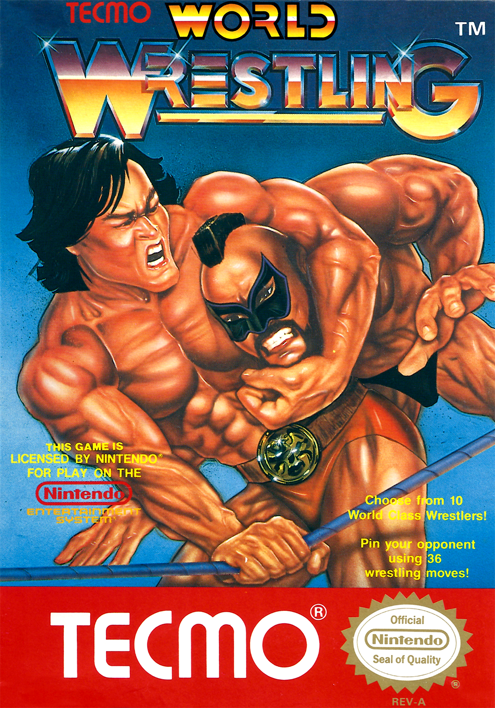 TECMO WORLD WRESTLING  - NES (W/BOX & MANUAL)