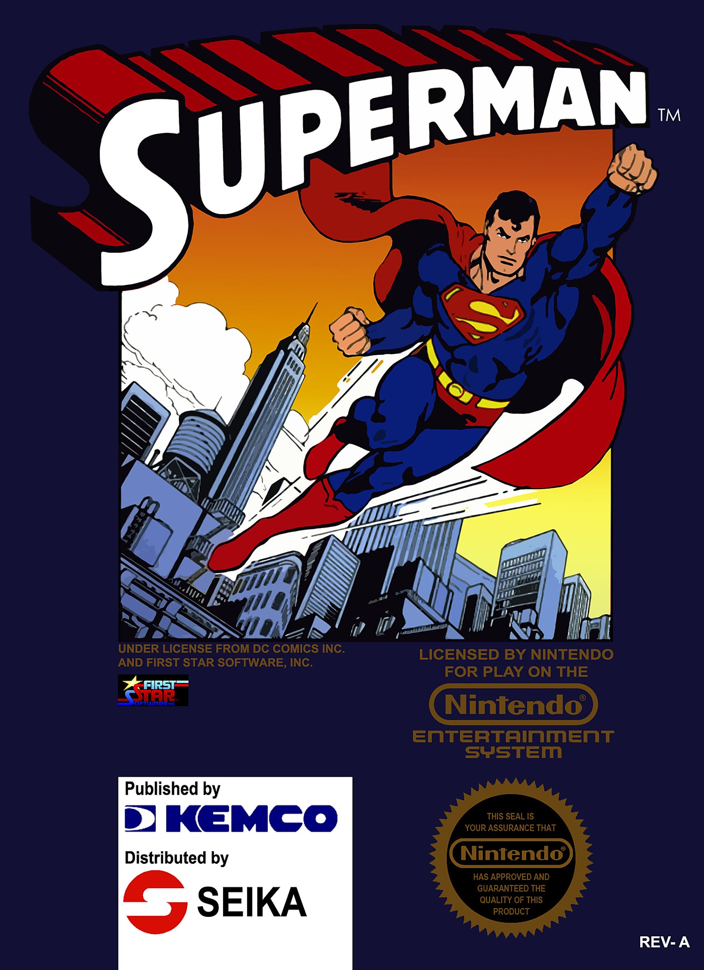 SUPERMAN  - NES (W/BOX & MANUAL)