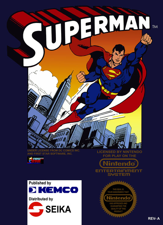 SUPERMAN  - NES (W/BOX & MANUAL)