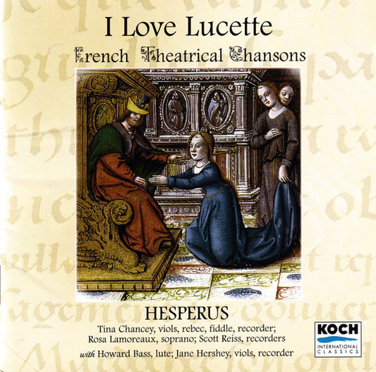 HESPERUS  - I LOVE LUCETTE:  FRENCH THEATRI