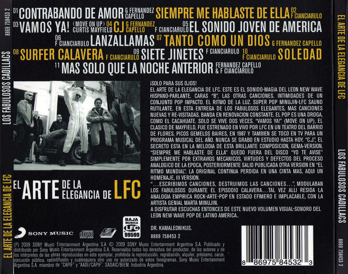 LOS FABULOSOS CADILLACS  - EL ARTE DE LA ELEGANCIA DE