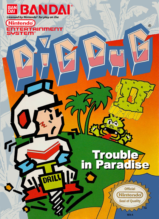 DIG DUG II: TROUBLE IN PARADISE  - NES
