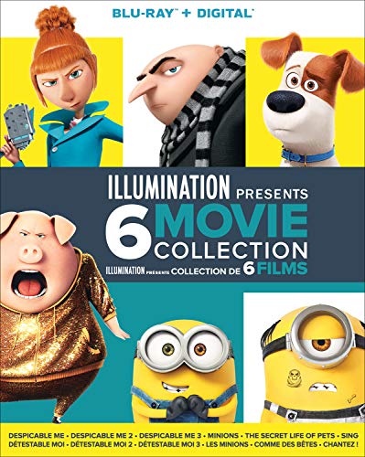 ILLUMINATION PRESENTS: 6-MOVIE COLLECTION (DESPICABLE ME / DESPICABLE ME 2 / DESPICABLE ME 3 / MINIONS / THE SECRET LIFE OF PETS / SING) [BLU-RAY] (SOUS-TITRES FRANAIS)