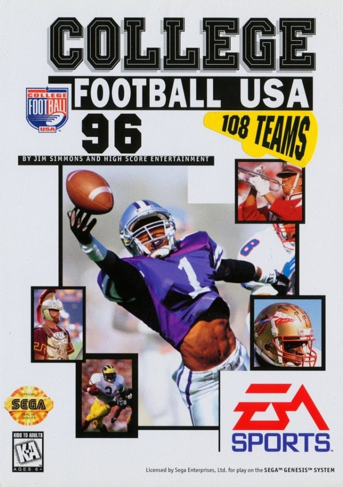 COLLEGE FOOTBALL USA 96  - GENESIS