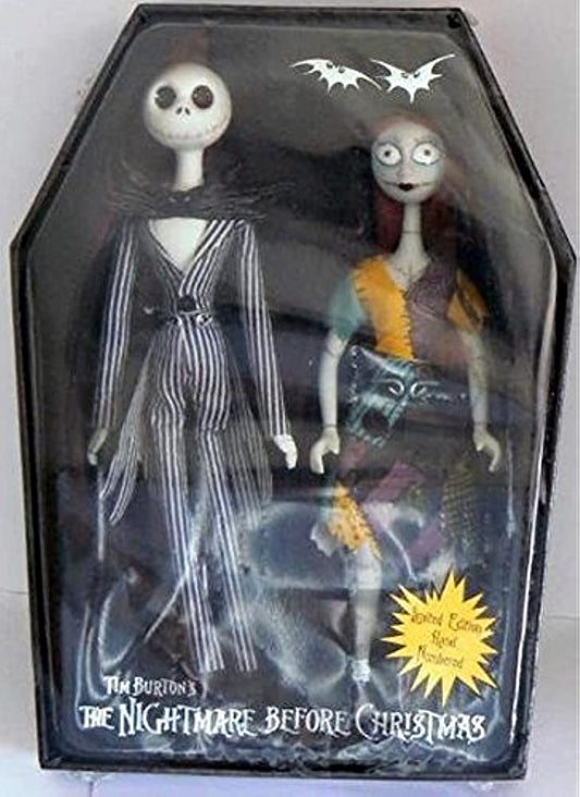 NIGHTMARE BEFORE CHRISTMAS: JACK & SALLY - NECA-PORCELAIN DOLLS-LTD-OPEN BOX