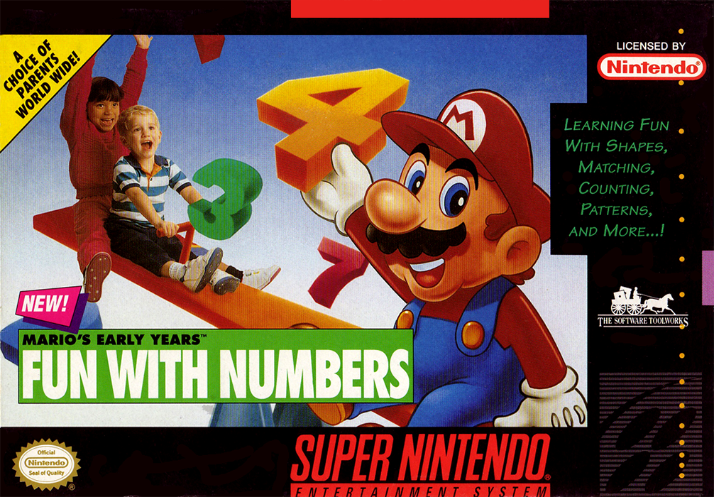 MARIO'S EARLY YEARS: FUN WITH NUMBERS  - SNES (W/BOX)