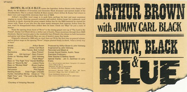 BROWN, ARTHUR  - BROWN, BLACK & BLUE