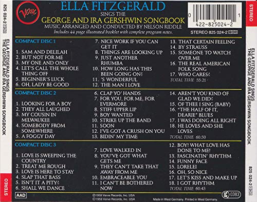FITZGERALD, ELLA - GEORGE & IRA GERSHWIN SONGBOOK (3CDS)