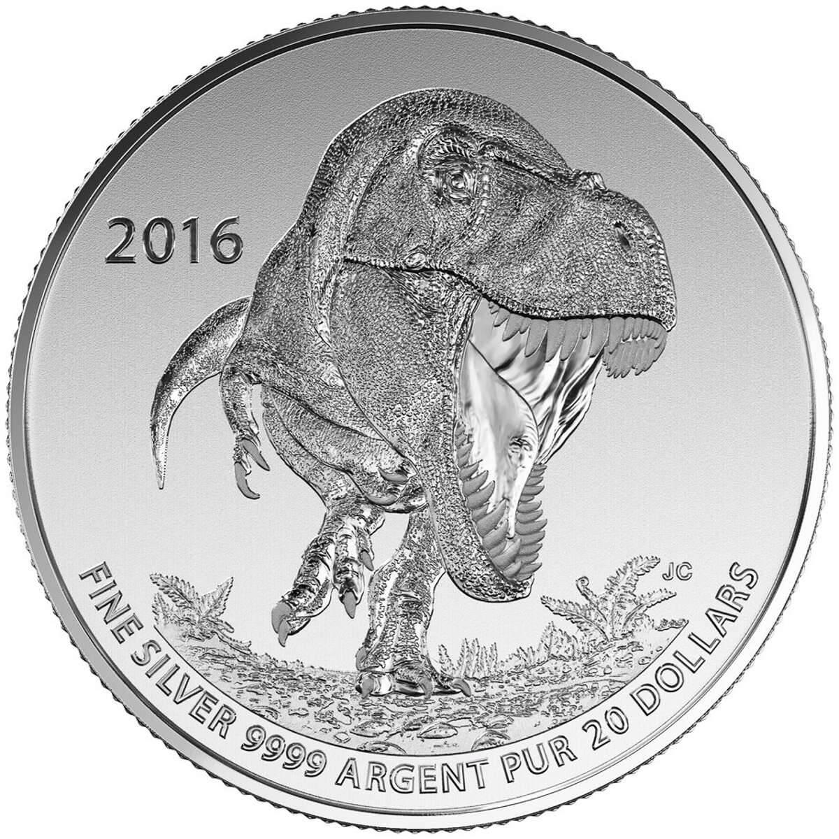 DISCOVER CANADA'S DINOSAURS: $20 SILVER COIN - ROYAL CANADIAN MINT-2016