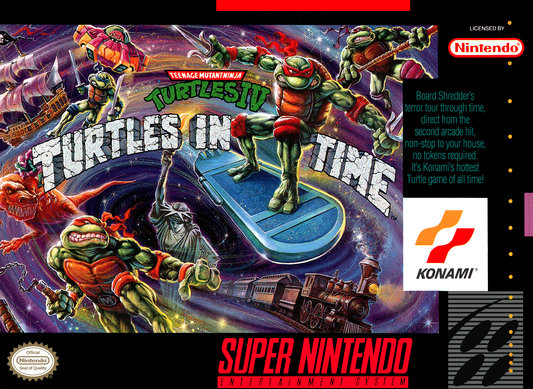 TEENAGE MUTANT NINJA TURTLES IV: TURTLES  - SNES (W/BOX & MANUAL)