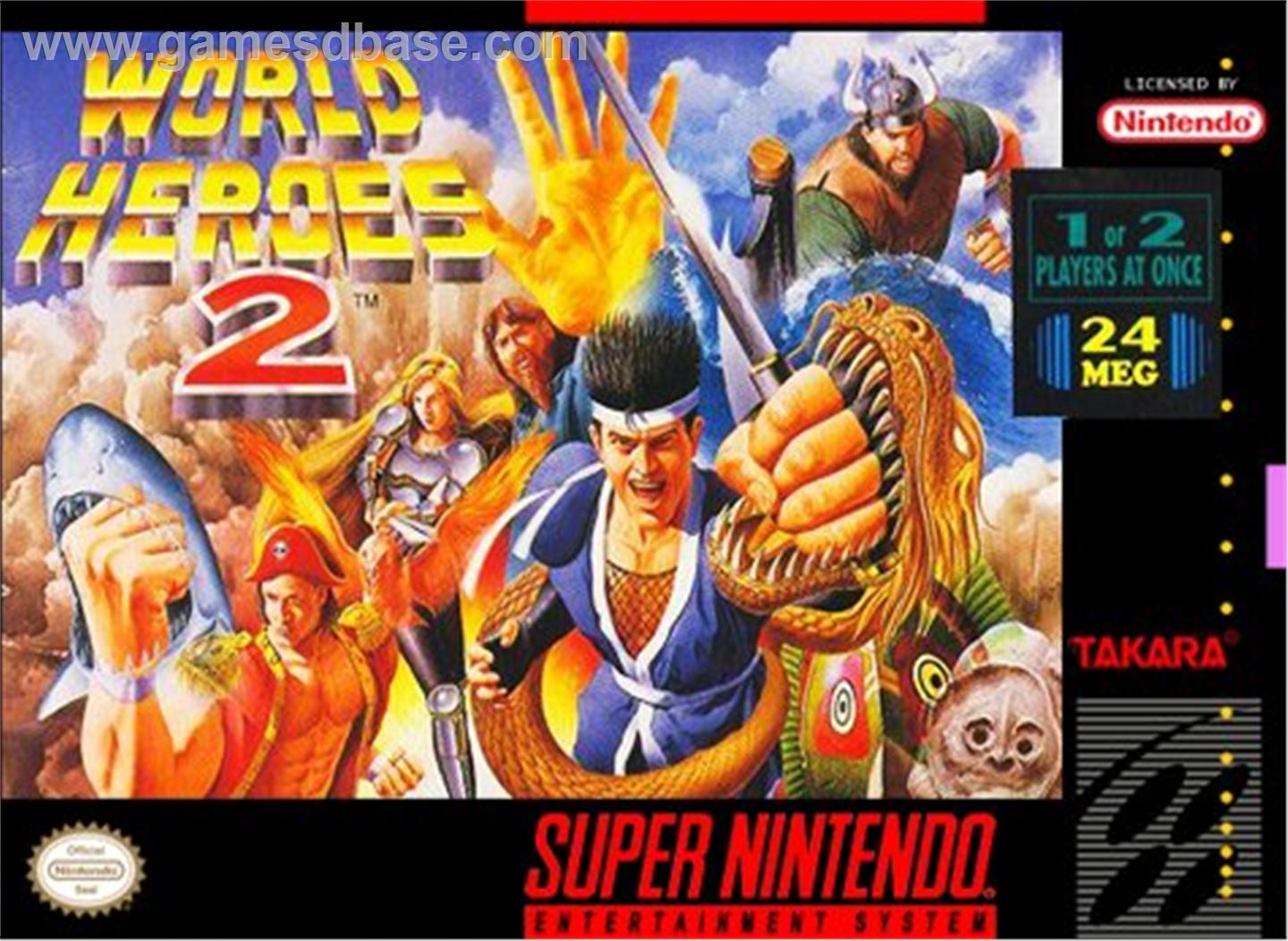 WORLD HEROES 2  - SNES (W/BOX)