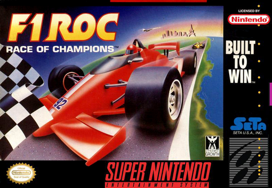 F1 ROC: RACE OF CHAMPIONS  - SNES (W/BOX & MANUAL)