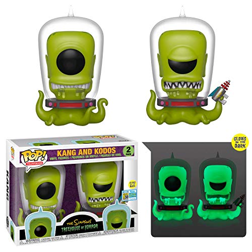 SIMPSONS: KANG & KODOS (2 PACK) - FUNKO POP!-GITD-2019 SUMMER CON (DAMAGED BOX)