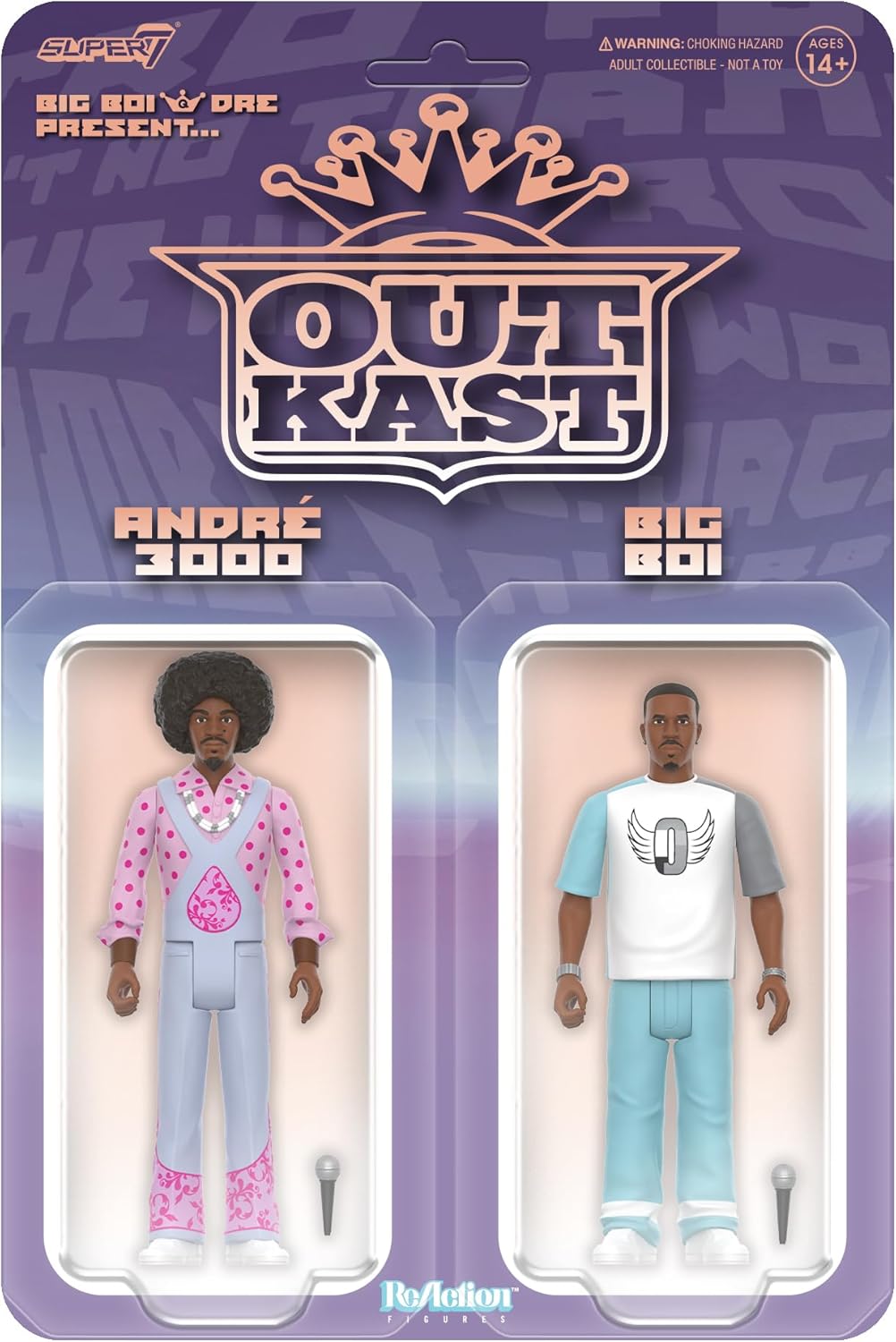 OUTKAST: BIG BOI/ANDRE 3001 (BIG BOI & DRE PRESENT 2-PACK - SUPER 7-REACTION-3.75"