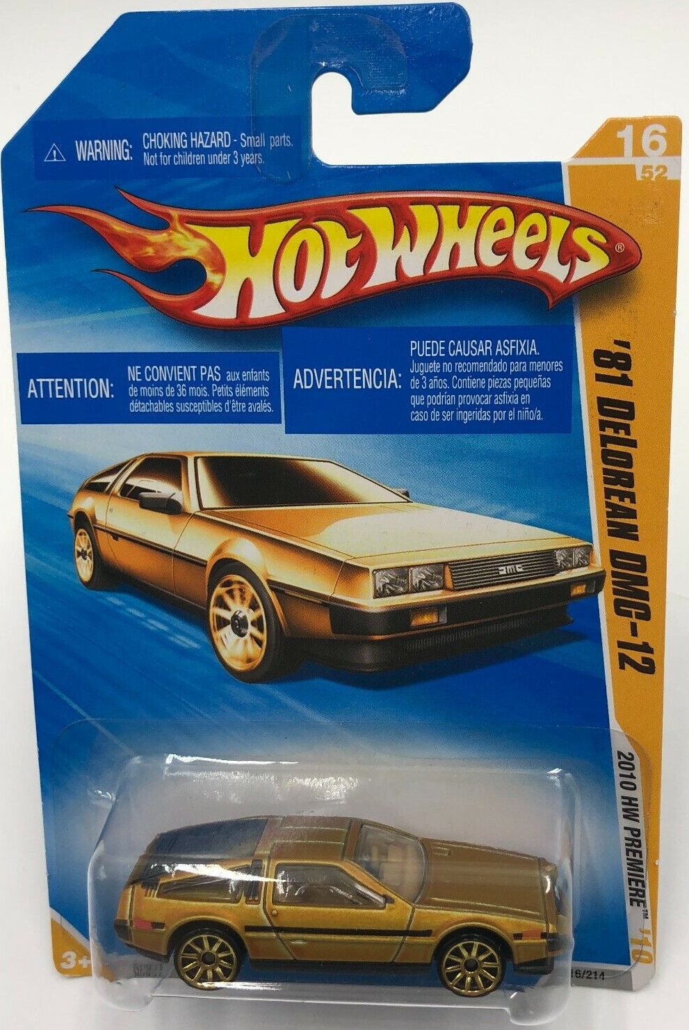 81 DELOREAN DMC-12 (16/52)(GOLD) - HOT WHEELS-2010-R0931