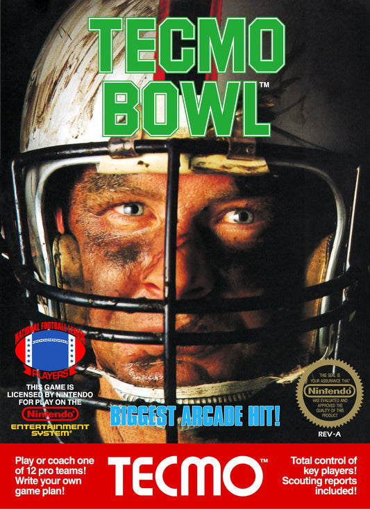 TECMO BOWL  - NES (W/BOX)