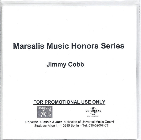 COBB, JIMMY  - MARSALIS MUSIC HONORS SERIES