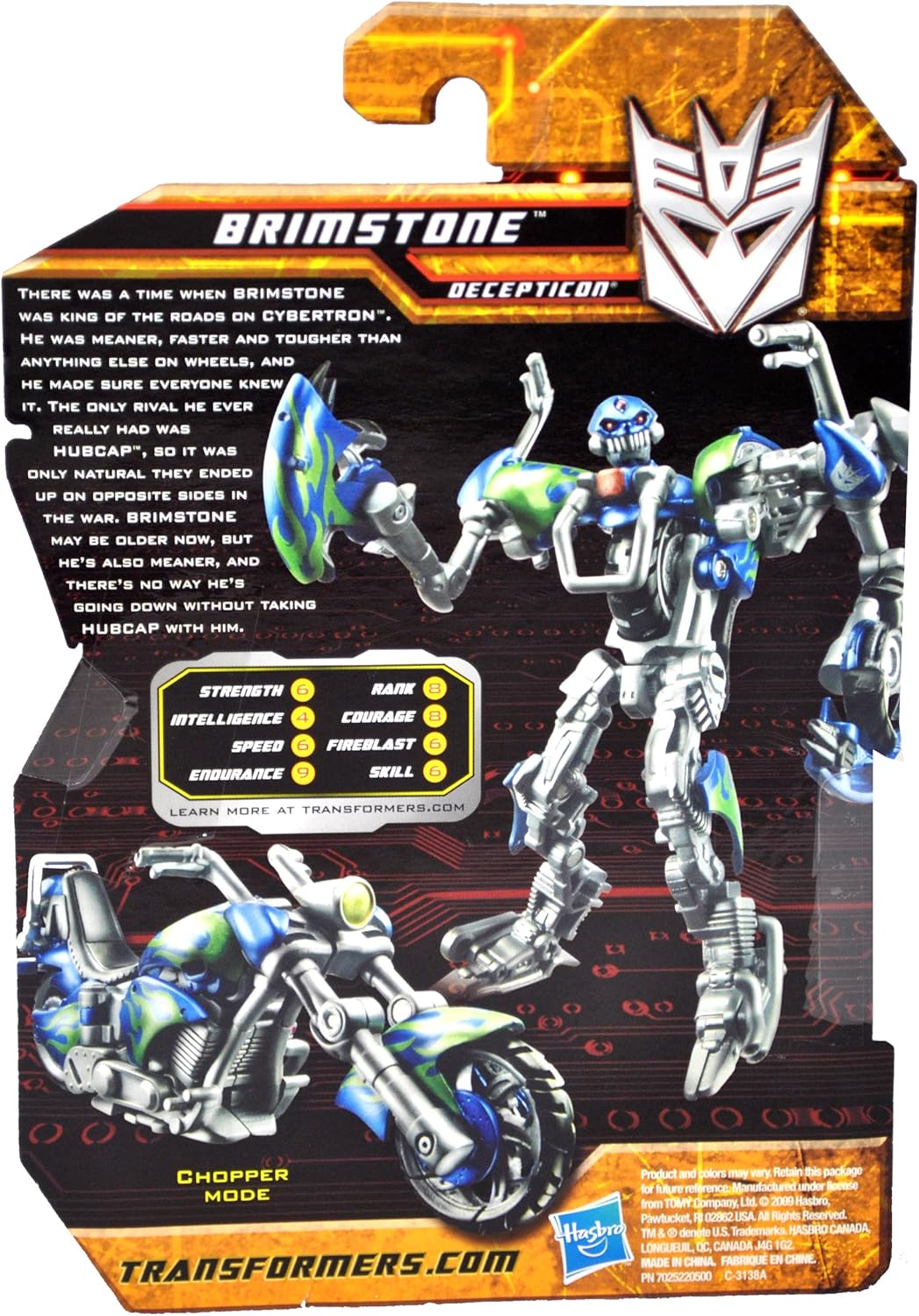 TRANSFORMERS: BRIMSTONE - HASBRO-HUNT FOR THE DECEPTICONS
