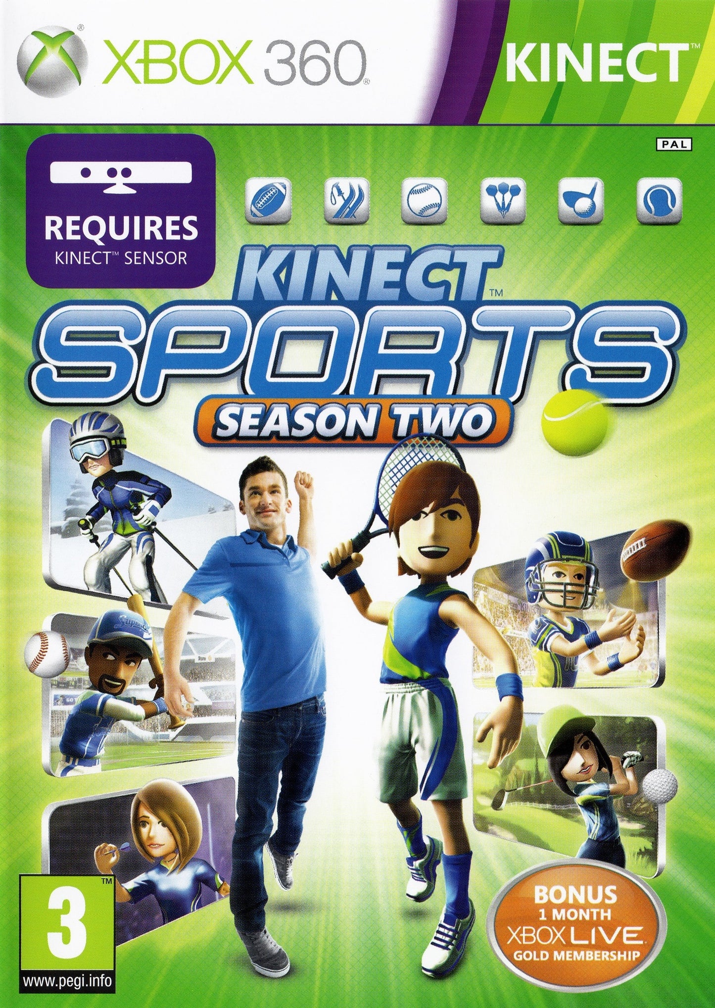 KINECT SPORTS: SEASON 1 & 2  - XBX360