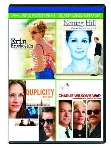 ERIN BROCKOVICH / NOTTING HILL / DUPLICITY / CHARLIE WILSON’S WAR FOUR FEATURE FILMS [DVD] (BILINGUAL)