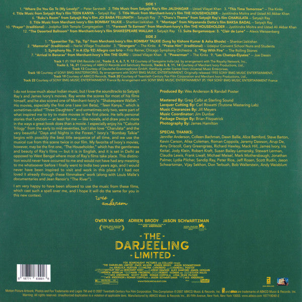 Various - Darjeeling Limited OST (Green) (Used LP)