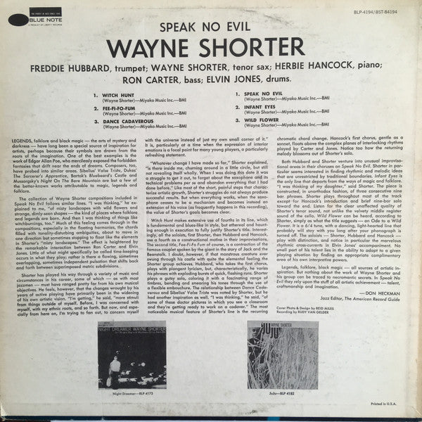 Wayne Shorter - See No Evil (Used LP)