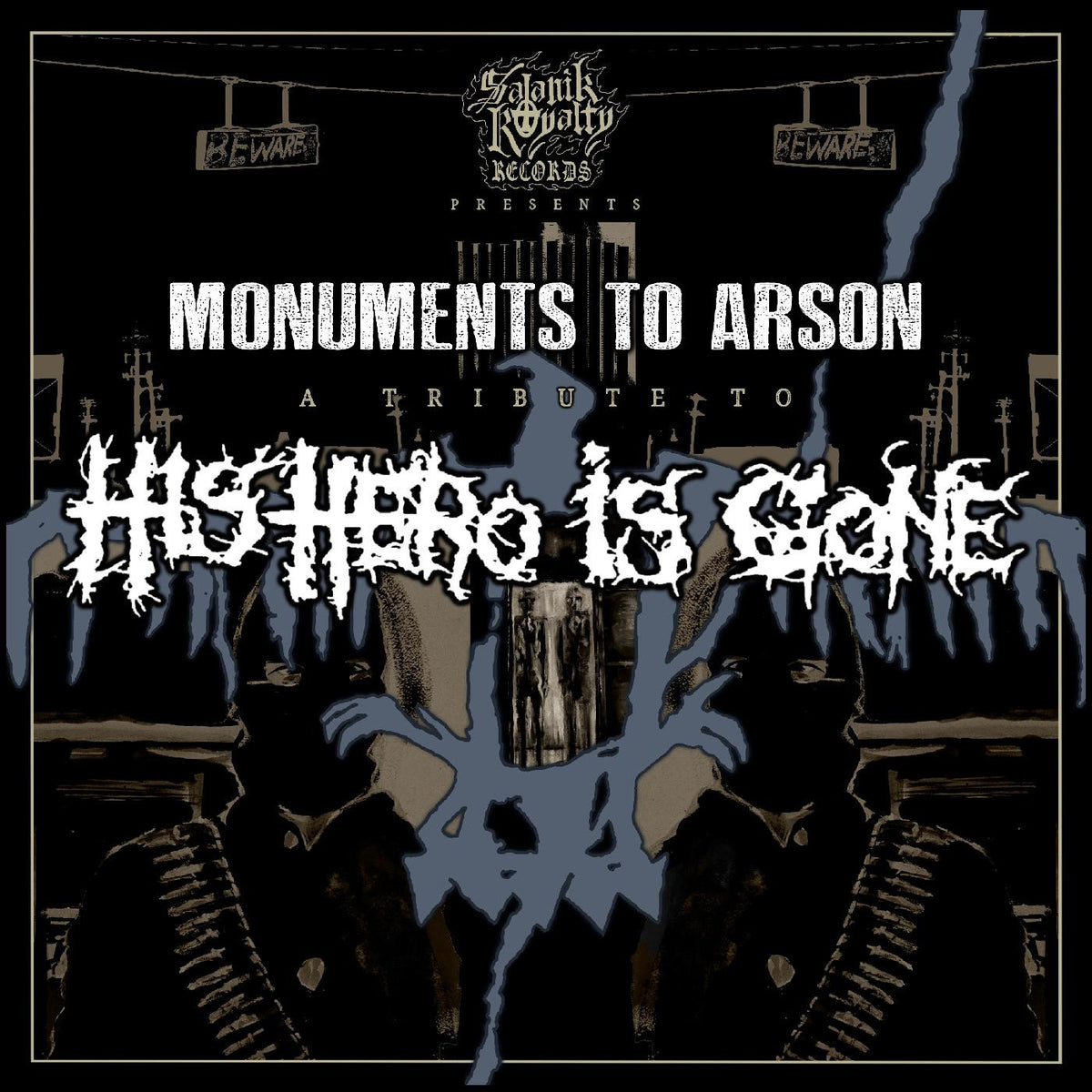 VARIOUS ARTISTS - MONUMENTS TO ARSON: A TRIBUTE TO HIS HERO IS GONE (BLACK & WHITE MARBLE VINYL)