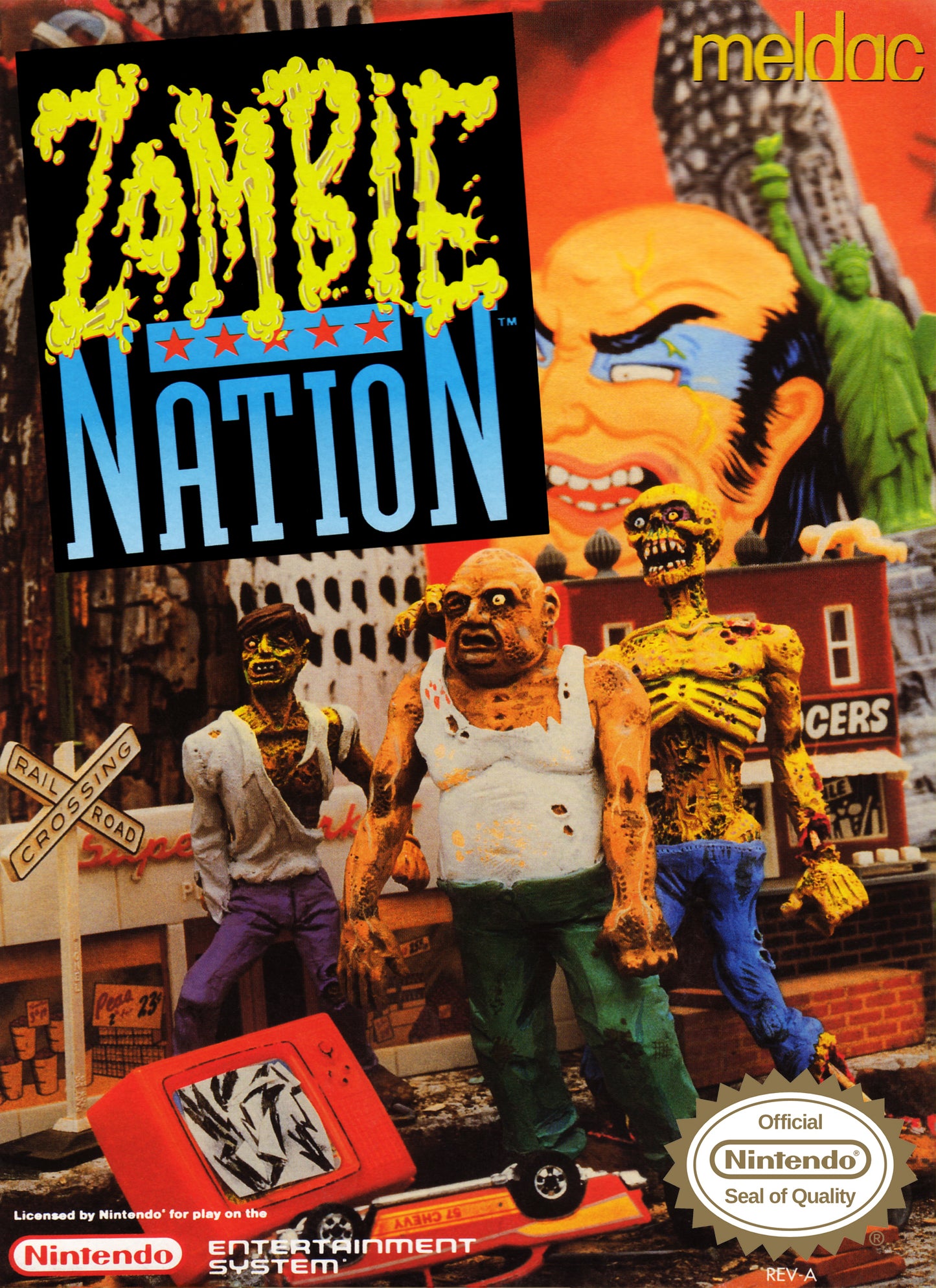 ZOMBIE NATION  - NES (W/BOX)
