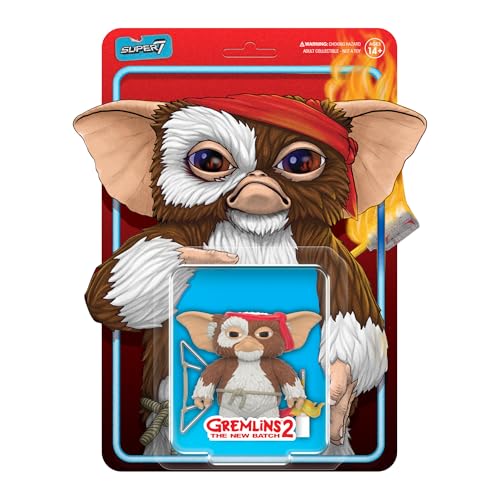 GREMLINS 2: BATTLE-READY GIZMO - SUPER 7-REACTION-3.75"-CHARACTER CARD