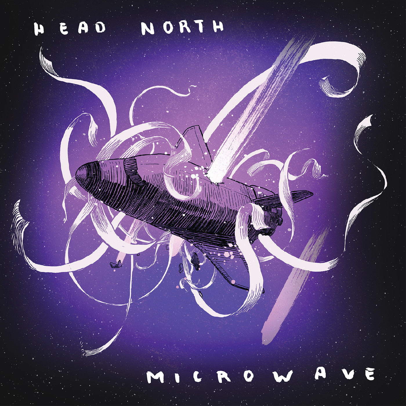 HEAD NORTH / MICROWAVE - SPLIT (WHITE & PURPLE SPLATTER VINYL)