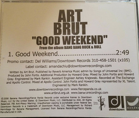 ART BRUT  - GOOD WEEKEND