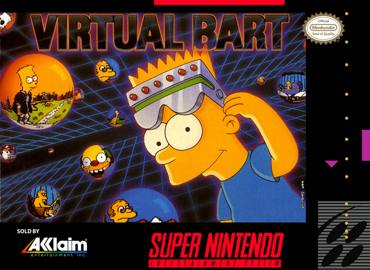 VIRTUAL BART  - SNES (W/BOX & MANUAL)