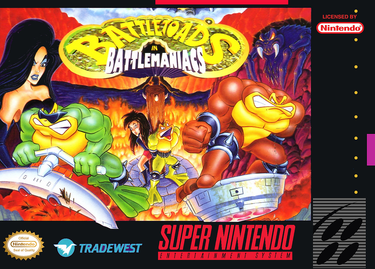 BATTLETOADS IN BATTLEMANIACS  - SNES (W/BOX)
